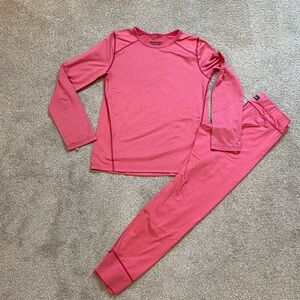 GUC Girls’ Patagonia Capilene Baselayer set, pink, sz M / 10